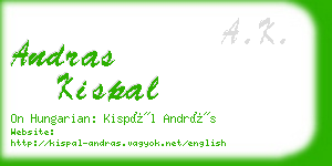 andras kispal business card